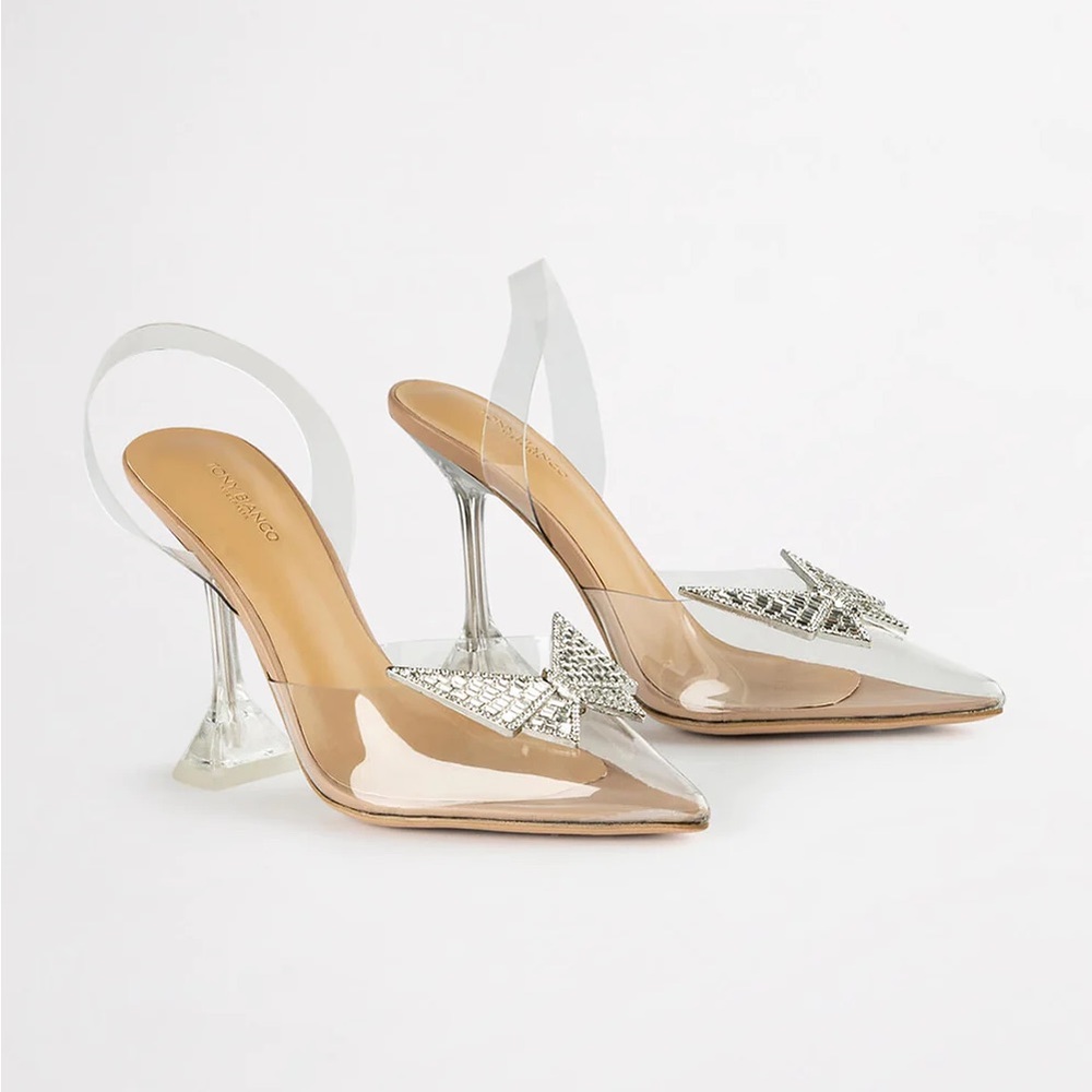 Tony Bianco Laos Heels Clear Vinylite